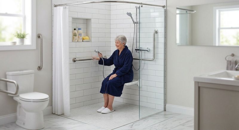 Accessible Shower Construction in Portland, ME