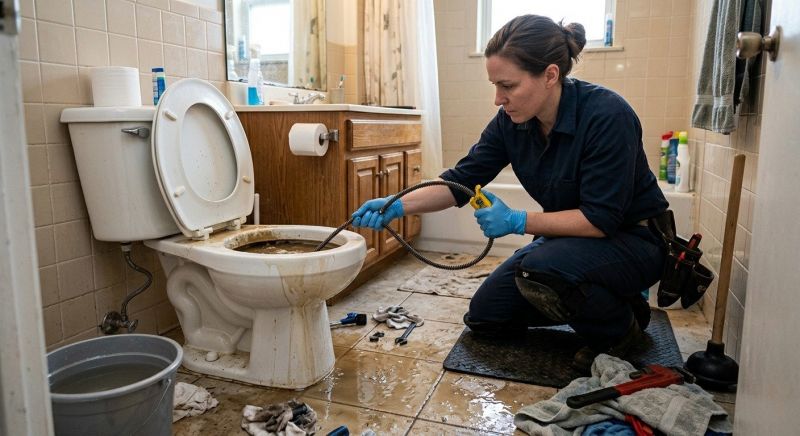 Backed Up Toilet Repair in Denver, CO