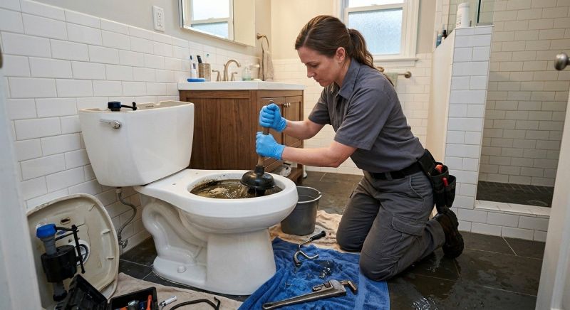 Backed Up Toilet Repair in Columbus, OH